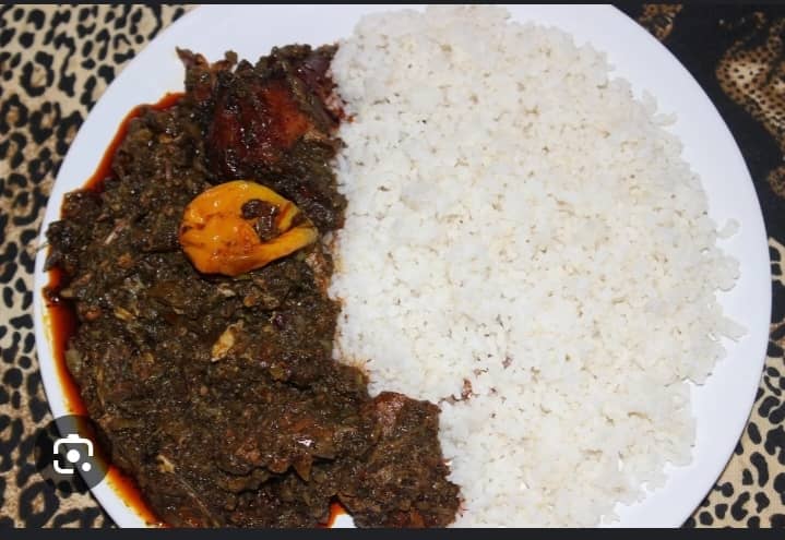 Riz sauce feuille